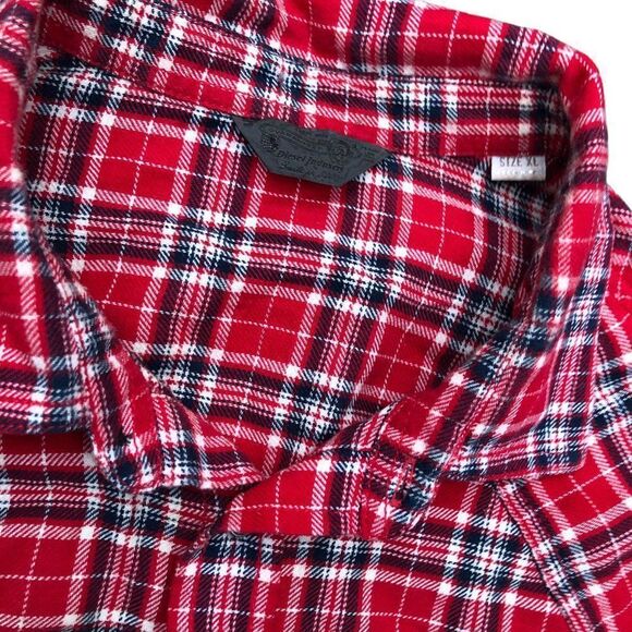 Vintage Diesel Jeans Flannel Button Up Shirt XL Red Pattern Shirt - Picture 7 of 10